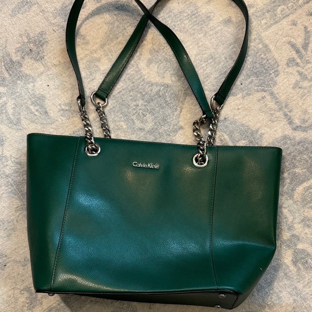 Calvin Klein Dark Green Tote Bag